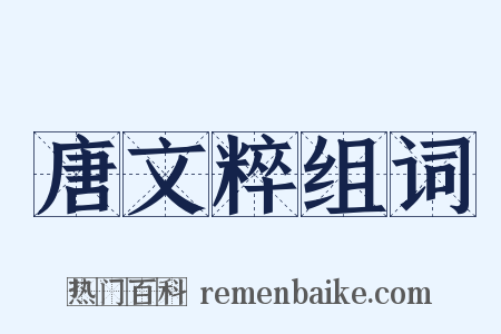 唐文粹组词是什么意思的图片